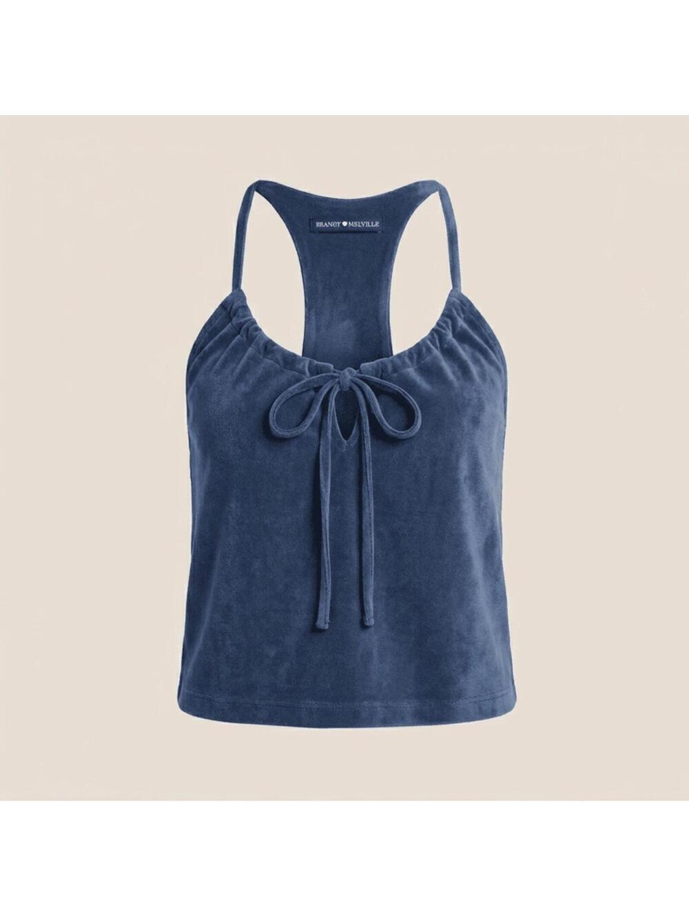 Brandy Melville Blue Racerback Babydoll Tank OS (XS-S) Flowy Festival